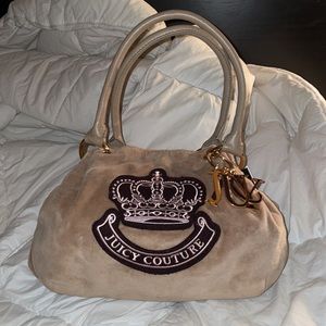 NWT New Light brown Juicy Couture velvet bag